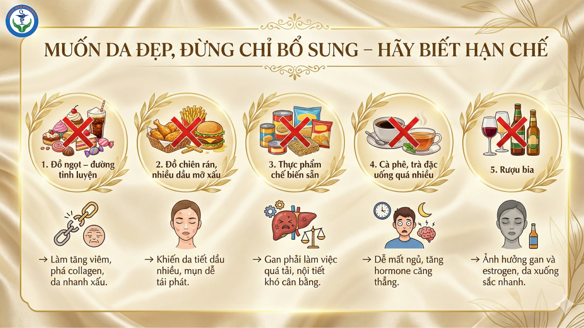 NHỮNG THỰC PHẨM PHỤ NỮ NÊN HẠN CHẾ NẾU MUỐN DA ĐẸP VÀ NỘI TIẾT ỔN ĐỊNH